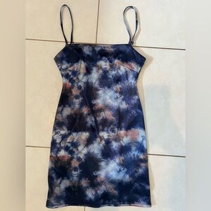 Elegant Tie-Dye Spaghetti Strap Dress